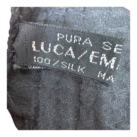 Luca Emanuele Silk Sun & Moon Scarf Celestial Goddess Black Pink Boho Y2K Italy - Picture 4 of 5